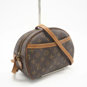 Louis Vuitton Monogram Blois Shoulder Bag Brown Canvas Leather